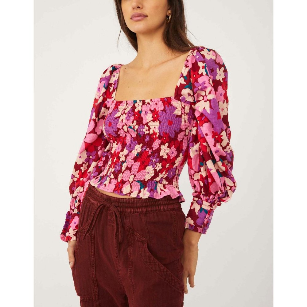 NWT Free People Ariana Printed Top / Party Combo